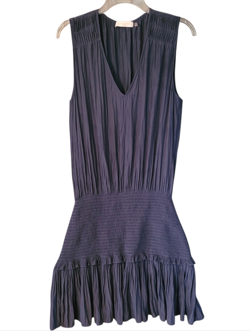 Ramy Brook smocked waist sleeveless mini dress - L.       A4 - Picture 2 of 8
